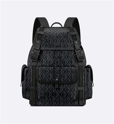 dior backpack hit the road|Large Dior Hit The Road Backpack Black CD Diamond Canvas.